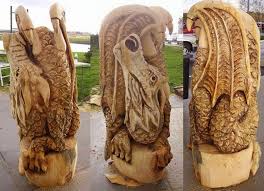 Carved By Angela Polglaze From Yarraville Australia Chainsaw Wood Carving Chainsaw Sculpture Chainsaw Carving