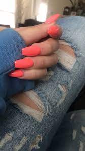 See more ideas about coral nails, nails, nail polish. Coral Coffin Nails Coral Acrylic Nails Coffin Nails Designs Coral Nails