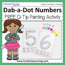 This activity turns your kid into the family weatherman. Dab A Dot Numbers Q Tip Painting For Early Math And Fine Motor Skills