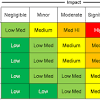 Define risk priority and the potential impact for each. 1