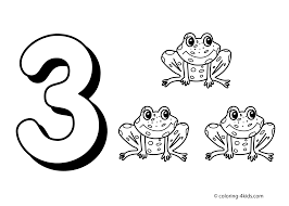 3 Numbers Coloring Pages For Kids Printable Free Digits Coloring Books Kids Printable Coloring Pages Coloring Pages Frog Coloring Pages