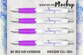 Rectractable Ballpoint Pen Mockup Pen Design Ballpoint Pen Ballpoint
