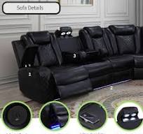 ‫Amazon.com: Power Recliner ספה מודולרית ספה עם תאורת LED ...‬‎