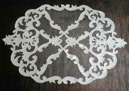 Deri Kesme Tepsi Ortusu Embroidery Crochet Leather