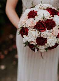 9 inch medium artificial wedding bouquets with wedding greenery. Best Seller Burgundy Blush Pink Sola Wood Bouquet Burgundy Blush Pink And Ivory Sola Bouquet Blush Pink Bouquets Burgundy Bouquet Flower Bouquet Wedding