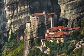 Μετέωρα, pronounced ) is a rock formation in central greece hosting one of the largest and most precipitously built complexes of eastern orthodox monasteries, second in importance only to mount athos. Climbing Meteora A Dramatic World Suspended In The Sky Atlas Obscura