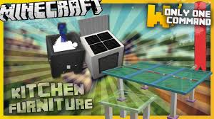 Looking for some cool minecraft kitchen ideas? Minecraft Kitchen Furniture With Only Two Command Blocks Youtube