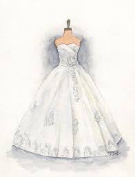 Custom Wedding Dress Painting Watercolor Valentine S Day Gift Dress Painting Dress Illustration Watercolor Wedding Dress