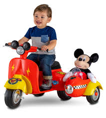 6 volt mickey mouse scooter with sidecar ride on walmart com in 2021 mickey mouse toys ride on toys mickey