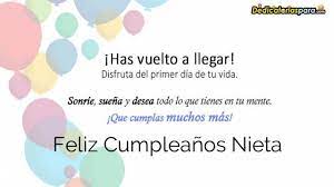 Mensajes Para Feliz Cumpleanos Nieta Frases Originales