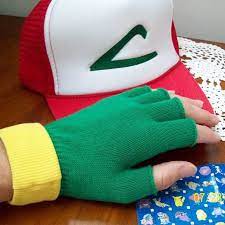 Ash Ketchum Hat Gloves Pokemon Trainer Costume Pokemon Costumes Ash Ketchum Costume