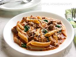 Drain any fat from the pan. Beef And Spinach Pasta Joyful Homemaking