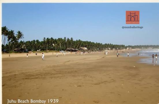 Juhu Beach, Mumbai, 1939. Restored from damaged black-and-white photographs #OldMumbai