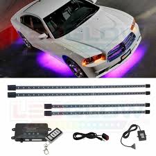 4pc Ledglow Wireless Purple Led Neon Underbody Underglow Light Kit W 126 Leds For Sale Online Ebay