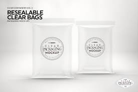 Clear Resealable Bags Mockup Packaging Mockup Bag Mockup Label Shapes
