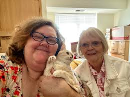 Managed to catch that one special moment this morning …. Seven months since  Maeve and Roma moved in 💕