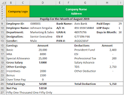 Pay stub template in excel. Payslip Template In Excel Build A Free Excel Payslip Template
