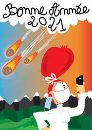 Affiche Bonne Annee 2021 Fleur De Mamoot Design Souhaiter un joyeux noël et une bonne année 2021 avec des textes de voeux originaux.