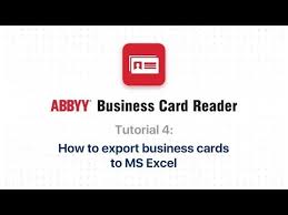 Abbyy business card reader scans and manages all your business cards and contacts in a flash. Abbyy Bcr 4 How To Export Business Cards To Ms Excel Youtube