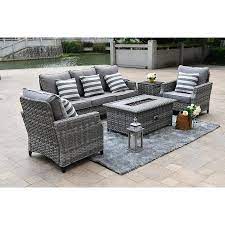 Sego lily kanab 4 piece fire pit conversation set. Moda Furnishings Paf 1802 5 Piece Metal Frame Patio Conversation Set With Moda Furnishings Cushion S Included Lowes Com In 2021 Outdoor Patio Furniture Sets Patio Furniture Sets Conversation Set Patio