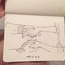 Never Let Go Sketch Book Art Aesthetic Drawing