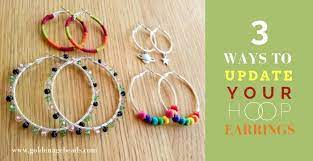 These pearl hoop earrings are the perfect summer diy and require only a few simple items ~ make them today for yourself or gift to friends and family! 3 Ways To Update Your Hoop Earrings Golden Age Beads