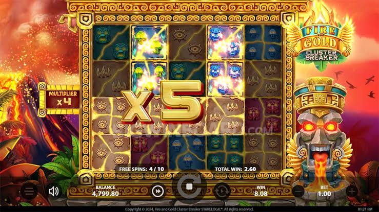Fire and Gold Cluster Breaker (Stakelogic) Slot Review & Demo