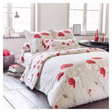 Housse De Couette Percale De Coton Imprime Coquelicots Cybele 3suisses Blue Comforter Sets Duvet Cover Sets Bedding Set