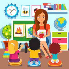 Preschool Stock Illustrations Cliparts And Royalty Free Preschool Vectors Teaching Kindergarten Teacher Cartoon Classroom Management Elementary