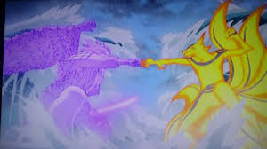 Sasuke Susanoo Vs Naruto Kurama Mode Susanoo