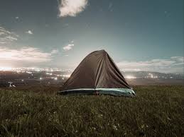 A small site, surrounded by trees, ferry view provides a peaceful break for all, with beautiful views over to the islands. Tent Camping Nature Night City View Background Toppng