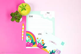 Download Free Unicorn Stationery Printable Set Printable Crush Free Printables