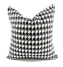 Black And White Houndstooth Sofa Details About Black Pillow Cover Houndstooth Black White Cotton Made In Usa Select Size With Images Houndstooth Pillows Black Pillow Covers Black Throw Pillows