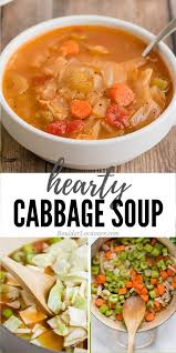 Cabbage soup can be comfort food or a weight loss tool, depending on how you look at it. Hearty Cabbage Soup Cabbage Soup Recipes Recipes Cabbage Soup