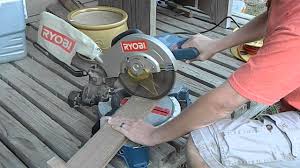 Press down gently on the top of the saw arm so the pivot joint floats freely between the upper and lower limits of its . Ryobi Ts1340 10 Miter Saw Youtube