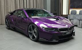 Bespoke Twilight Purple Bmw I8 Created By Abu Dhabi Dealer Carscoops Bmw I8 Bmw Cool Sports Cars