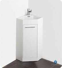 These sinks take things up a notch by taking up otherwise unused and awkward space in the corner, freeing up room for other bathroom features. Fresca Fvn5082wh Coda 14 Modern Corner Bathroom Vanity In White Faucets Mosaic Kitchen Supplies Bathroom Supplies And Much More At The Lowerst Rates
