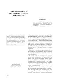 (3) √én cazul √æn care un tratat la care rom√¢nia urmeazƒé sƒé devinƒé parte cuprinde dispozi≈£ii contrare constitu≈£iei, ratificarea lui poate avea loc numai dupƒé revizuirea constitu≈£iei. Pdf ConstituÅ£ionalitatea Procedurii De Revizuire A ConstituÅ£iei