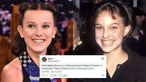 Natalie portman star wars natalie portman tumblr natalie portman young natalie portman movies nathalie portman young celebrities facon actress photos beautiful actresses. People Think Millie Bobby Brown Is A Doppelganger For Young Natalie Portman
