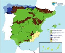 Climas De Espana Cuales Son Pequeocio Mapa De Espana Clima En Espana Espana