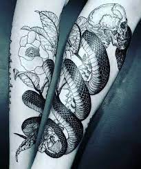Snake Skull Forearm Tattoo Inspiration Outer Forearm Tattoo Inspirational Tattoos