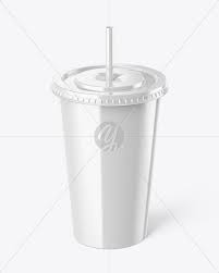 Glossy Plastic Soda Cup Mockup High Angle Shot In Cup Bowl Mockups On Yellow Images Object Mockups Yogurt Cups High Angle Shot Soda Cup