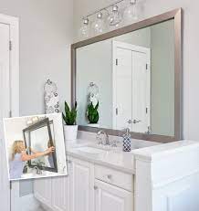 Read More About 51 Amazing Bathroom Mirror Design Ideas For Every Style Guestbathroomvan Bathroom Mirror Makeover Diy Mirror Frame Bathroom Mirror Frame Diy