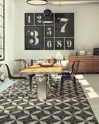 Vintage White Numbers On Black Art Print House And Home Magazine Vinyl Flooring Room Flooring