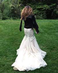 Bianca Cheah Totally Rocking A Leather Jacket Over Her Gorgeous Wedding Dress I M Totally Doing This Casual Wedding Dress Wedding Dresses Winter Bride