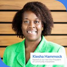 We're excited to announce that Kiesha Hammock has been named our new Vice  President of Community Investment! In this role, she will supervise and  oversee United Way investment opportunities, Portfolio Managers, and