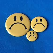 Emoji meaning a classic smiley, turned upside down. Upside Down Face Yellow Frown Sad Smiley Face Pin Badge Etsy