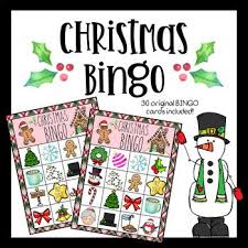 Christmas Bingo 30 Bingo Cards By Little Olive Teachers Pay Teachers Christmas Bingo Christmas Bingo Cards Bingo Cards