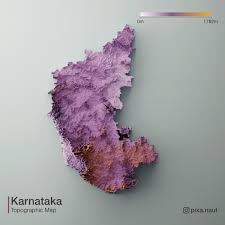 Select a map change the values below, or copy into excel, change, and paste it back. Topographic 3d Rendered Map Of Karnataka India Mapporn