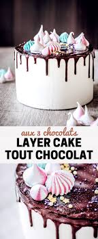 Layer Cake Tout Chocolat Aux 3 Chocolats Recette Glacage Chocolat Tout Chocolat Gateau Savoureux